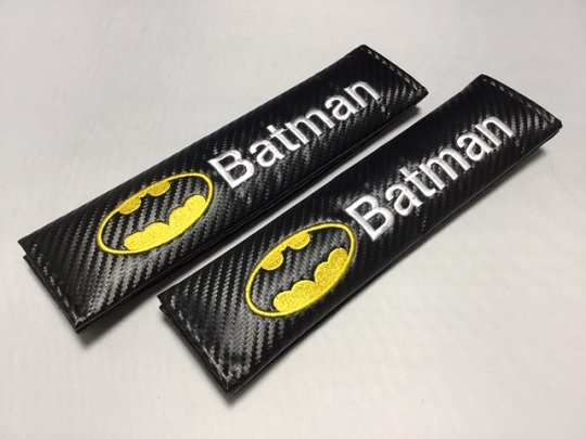 送料無料　バットマン シートベルトパッド 2個セット BATMAN DCコミック コミックヒーロー ダークナイト バットモービル アメコミ スーパーヒーロー画像