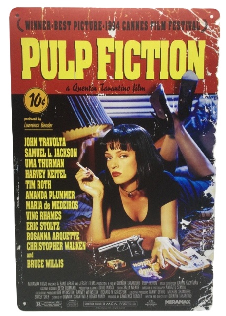 楽天市場】パルプフィクション 映画ポスター 軽量アルミ製フィット