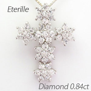 【P10倍 500円OFFクーポン】 ネックレス ダイヤモンド ペンダント レディース クロス 十字架 スノー ゴールド k18 18k 18金 ボーナスセール|luire