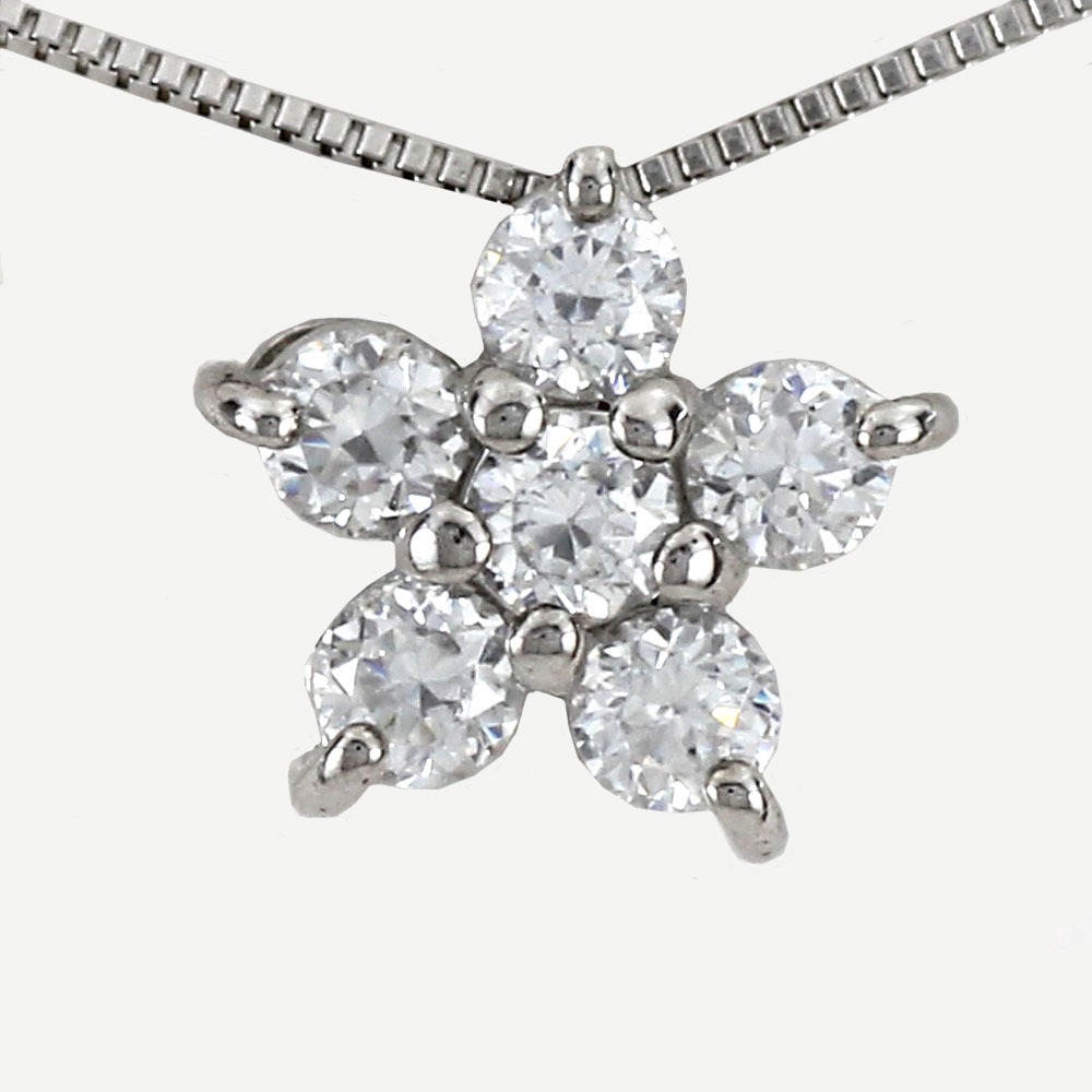 【P10倍 500円OFFクーポン】 ダイヤモンド ネックレス 10k ペンダント レディース フラワー 花 桜 ゴールド k10 10金 ボーナスセール｜luire 38,350円