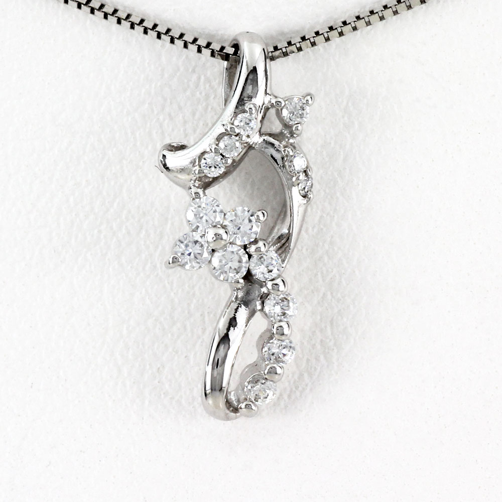 【P10倍 お買い物マラソン】 ダイヤモンド ネックレス 18k ペンダント レディース フラワー 花 ゴールド k18 18金 ボーナスセール|luire