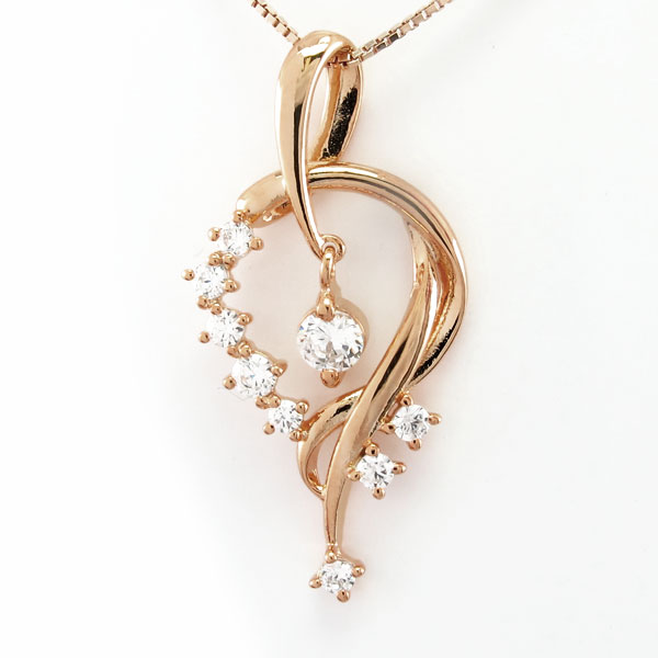 【P10倍 お買い物マラソン】ダイヤモンド ネックレス 18k ペンダント レディース 揺れる ブラ ゴールド k18 18金 母の日