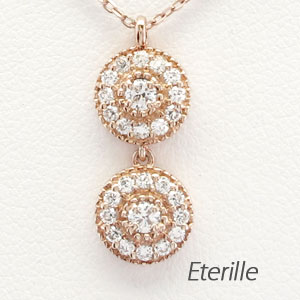 【P10倍 500円OFFクーポン】ダイヤモンド ネックレス 18k ペンダント レディース アンティーク ミル ブラ 揺れる ゆれる 2連 ゴールド k18 18金 母の日