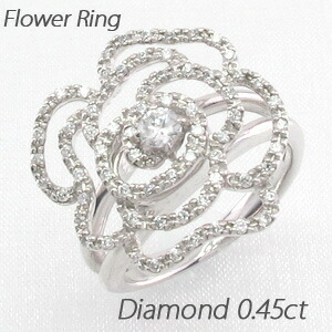 楽天市場 10 Off ダイヤモンド リング 指輪 レディース バラ 薔薇 ローズ フラワー 花 ゴージャス K18 18k 18金 ゴールド Luire