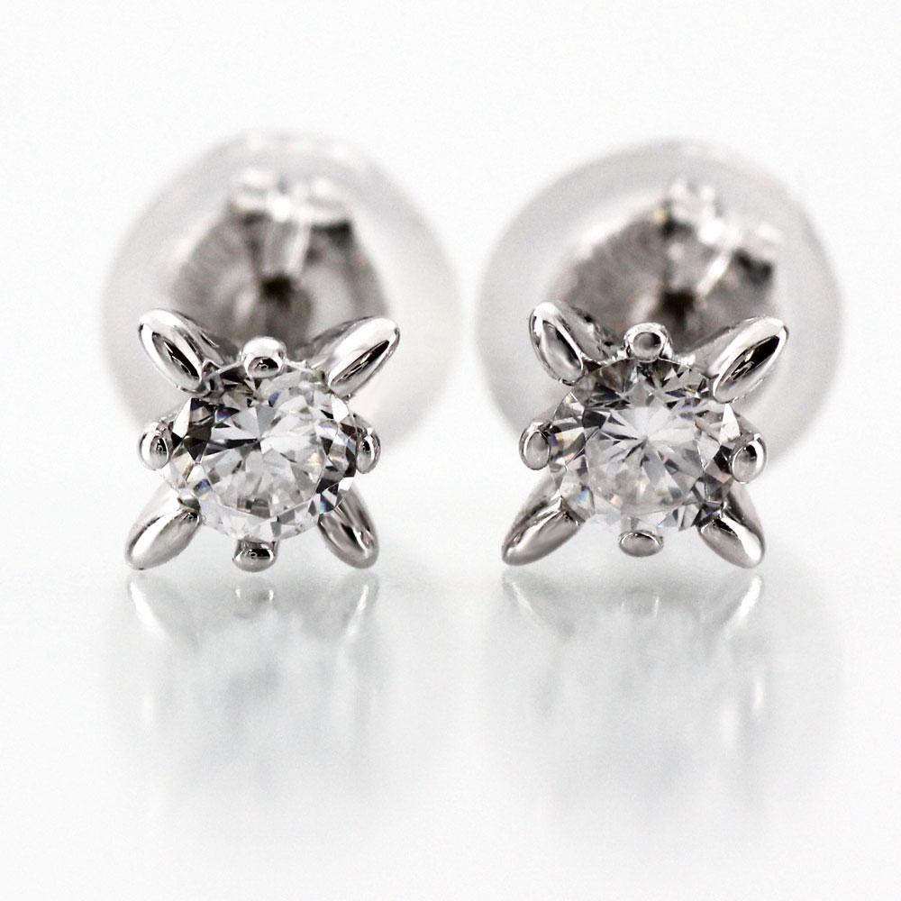 【P10倍 お買い物マラソン】 ダイヤモンド ピアス k18 レディース 一粒ダイヤ スタッド シンプル ゴールド 18k 18金 ボーナスセール|luire