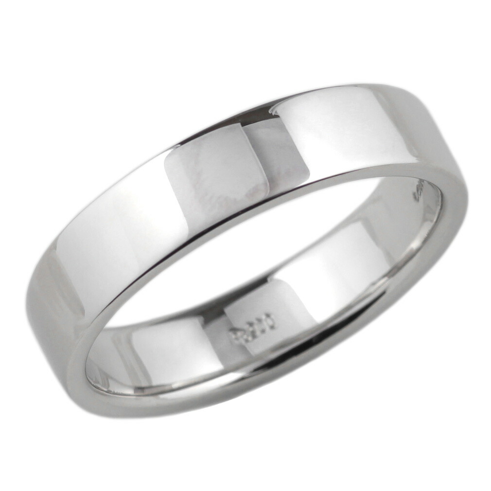 【P10倍 お買い物マラソン】メンズ リングプラチナ900 【幅5mm】 平打ち指輪 シンプル 結婚指輪 プレゼント 指輪 刻印 マリッジリング 母の日