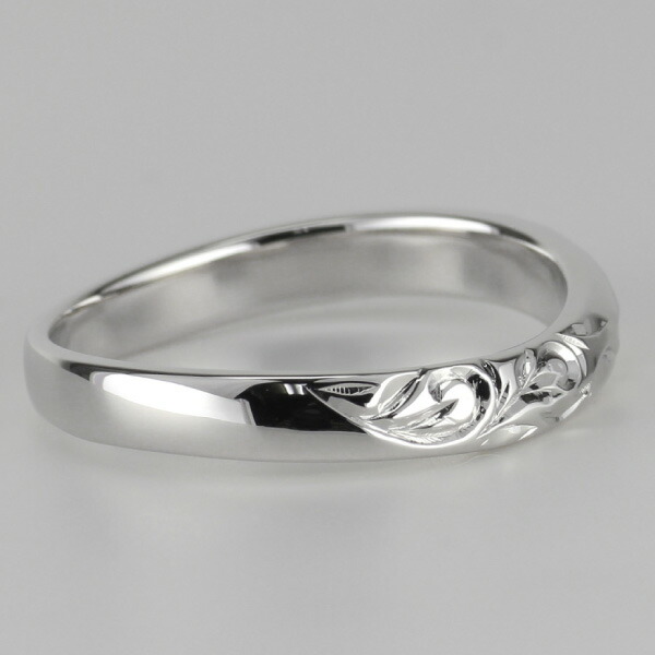 市場 終了間近p10倍 スクロール イエロー ピンクゴールド 18k 男性 18金 ハワイアンジュエリー K18ホワイト メンズリング 波