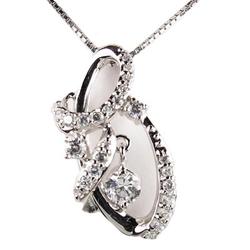 【P10倍 お買い物マラソン】18k k18ゴールド ダイヤモンド0.32ct ブラペンダント k18WG ギフト 誕生日 プレゼント ゴールド 母の日