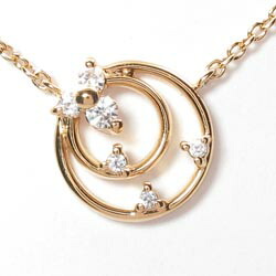 【P10倍 500円OFFクーポン】18k k18ゴールド 丸型 ダイヤ 0.05ct ネックレス 天然ダイヤモンド k18PG ギフト 母の日