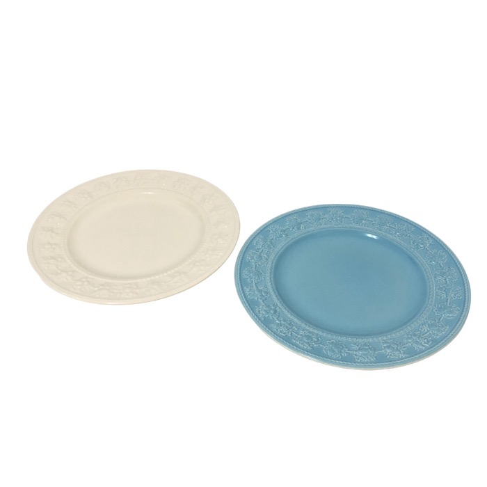 Wedgwood ウェッジウッド フェスティビティ ディナープレートセット 陶器 アイボリー ブルー ユニセックス 【中古】【新品同様】【美品】