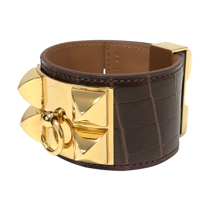 ❤️HERMES❤️エルメス　バングル❤️アリゲーター品格存在感はワニ革ならでは ❤️HERMES❤️エルメス バングル❤️アリゲーター品格存在感は