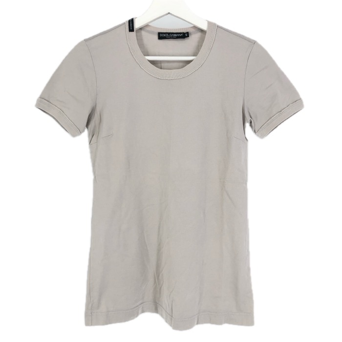 DOLCE\u0026GABBANA ドルチェアンドガッバーナ カットソー 半袖Ｔシャツ コットン グレージュ系 サイズ40(S相当)【中古】レディース