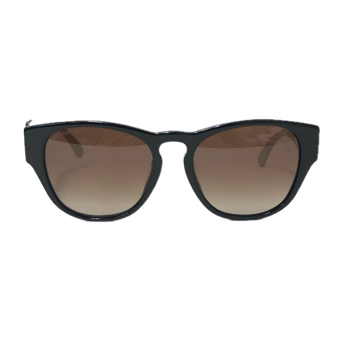 CHANEL シャネル 5455QA C501 S5 サングラス プラスチック/レザー モノトーン ホワイト【中古】 レディース