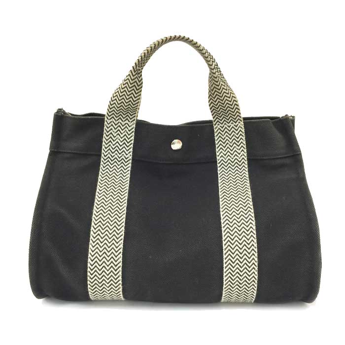 エルメス HERMES カンヌPM ポーチ付きハンドバッグ ブラック 中古｜リュクスタイル店