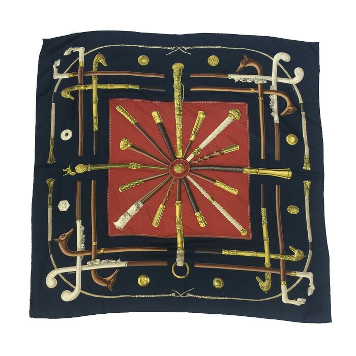 ■ エルメス HERMES カレ90 大判 スカーフ シルク QALAMDAN 916d77ee4da86f0d6d86fece457fc5