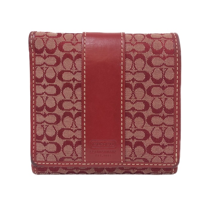 楽天市場】【財布】COACH コーチ ミニシグネチャー 2つ折り財布