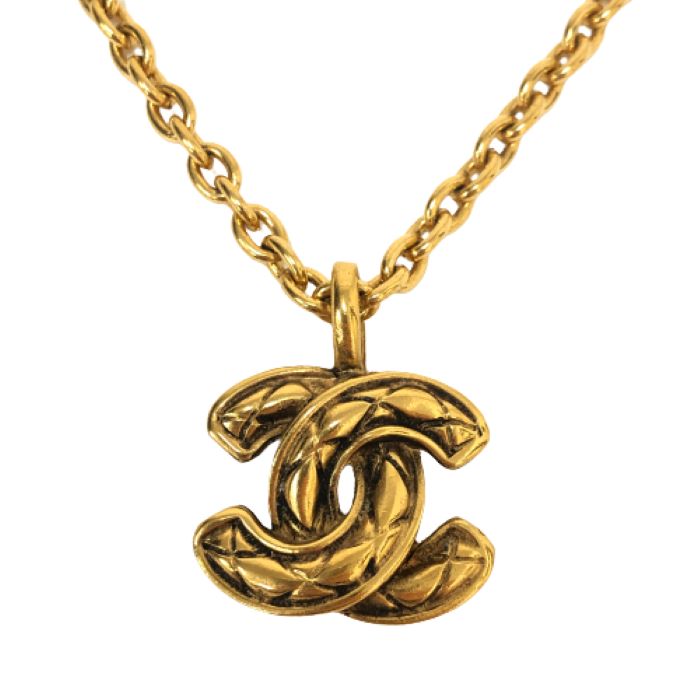 シャネル CHANEL ネックレス マトラッセ ココマーク ヴィンテージ ゴールド【中古】｜リュクスタイル店