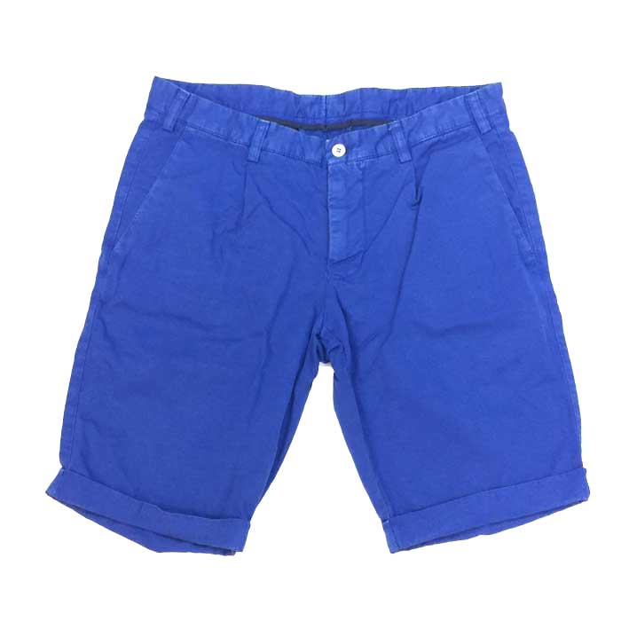 ジェルマーノ GERMANO ショートパンツ コットンリネン サイズ48 ブルー【中古】【新品同様】【美品】