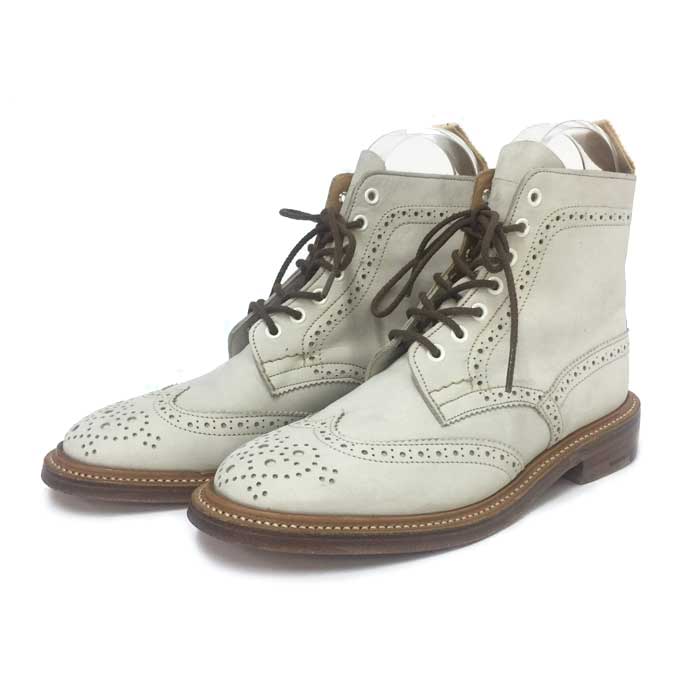 Trickersトリッカーズ モールトン カントリーブーツ L2508 5 4 レザー アイボリー 表記サイズ5(約24cm)【中古】レディース|リュクスタイル店