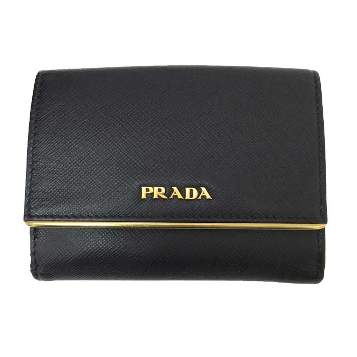 関税込☆PRADA★PRADA Saffiano wallet サフィアーノレザー財布 送料関税込☆PRADA サフィアーノレザー 財布 折りたたみ財布