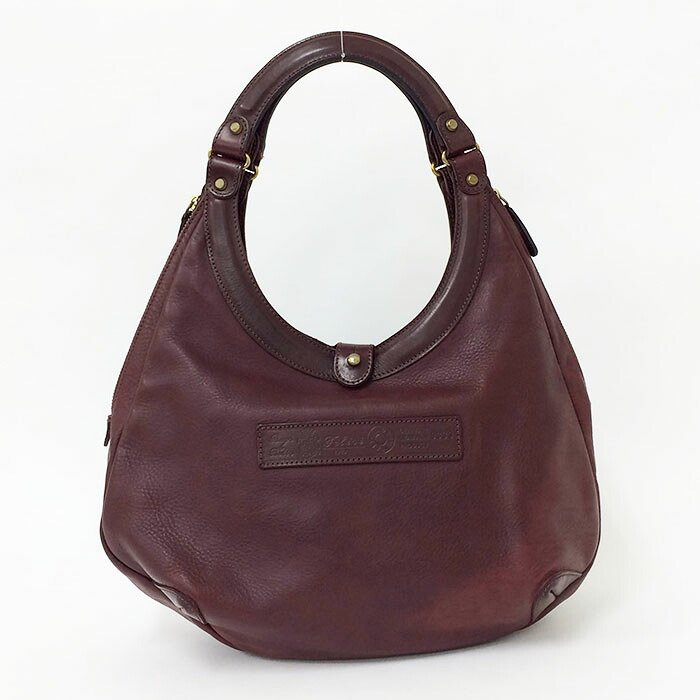 フェリージ Felisi オールレザー ハンドバッグ 9333 ワインレッド 中古