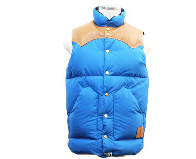 A BATHING APE アベイシングエイプ × Rocky Mountain ロッキー牟礼 落ちこむより良い ナイロン 青色 M大きさ【中古】【美品】メンズ