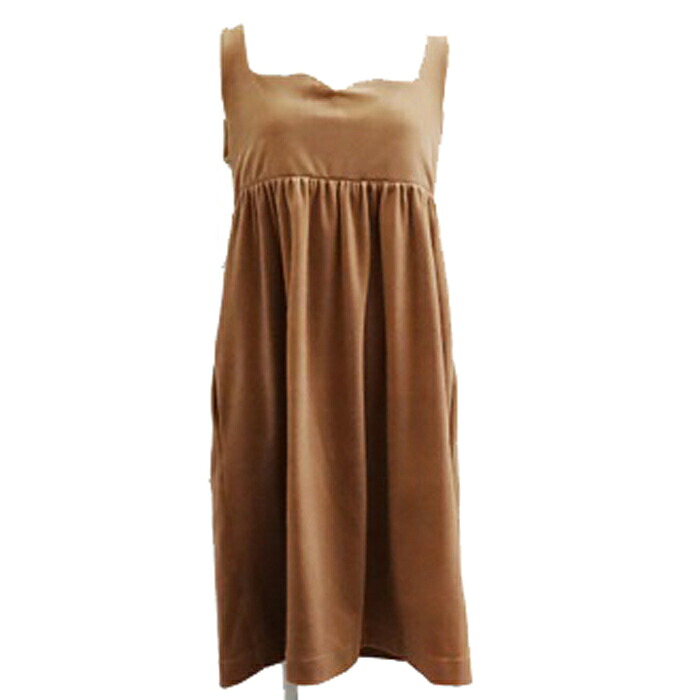 DAISY VELOUR BY FOXEY フォクシー ベロアワンピース 「CAMILLA」 30590 アンティークキャメル サイズ40(M相当)【中古】レディース|リュクスタイル店