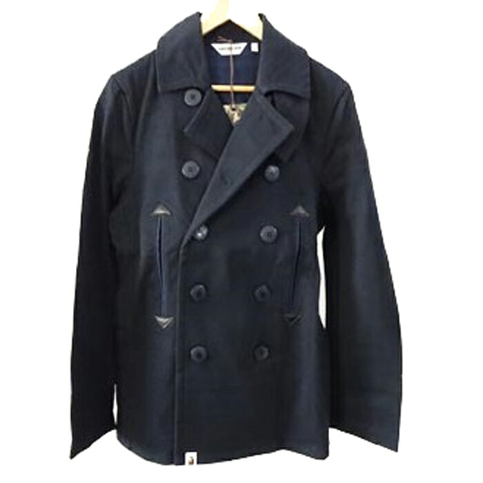 A BATHING APE アベイシングエイプ スウェット Pコート コットン ネイビー Mサイズ【中古】【新品同様】【美品】メンズ