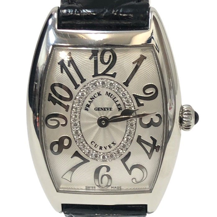 FRANCK MULLER フランクミュラー トノーカーべックス レリーフ 1752 B QZ REL CD 1R 腕時計 シルバー クオーツ シルバー文字盤【中古】 レディース