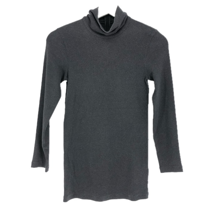 Brunello Cucinelli ブルネロクチネリ ハイネック モレーニ装飾 ストレッチ カットソー コットン チャコールグレー【中古】 レディース