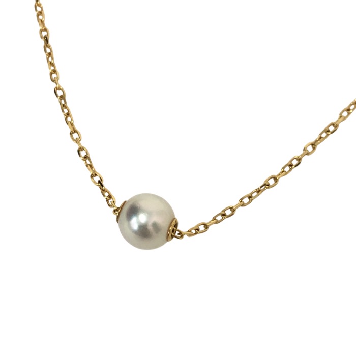 MIKIMOTO ミキモト パール 6.5mm ネックレス アコヤ真珠/K18 ゴールド【中古】 レディース