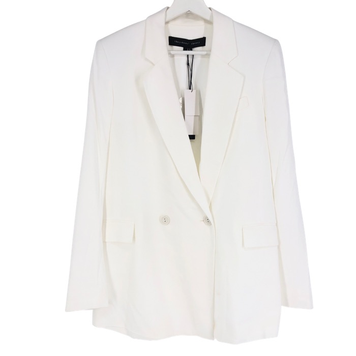 Theyskens Theory ティスケンス セオリー 4104107 テーラードジャケット レーヨン ホワイト L相当【中古】【新品同様】【美品】レディース