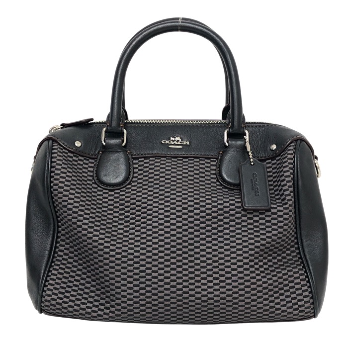 COACH コーチ エクスプローデッドレップス ベネット ミニ サッチェル 2WAY ハンドバッグ F57242 レザー×キャンバス ブラック【中古】レディース