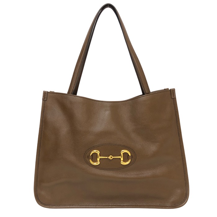 GUCCI グッチ ホースビット 1955 トートバッグ 623694 レザー ブラウン【中古】 レディース