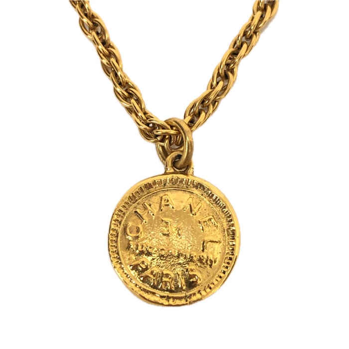 CHANEL シャネル コインネックレス 31 RUE CAMBON カンボン31 ヴィンテージ ゴールド【中古】レディース