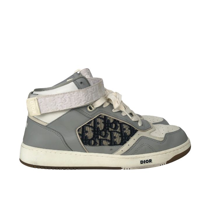 Dior クリスチャンディオール B27 オブ漏れる なめし革 ハイカットスニーカー 薄墨色 44 29珊【中古】メンズ
