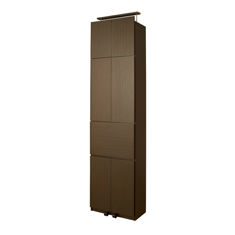 突っ張り 壁面収納 デスクタイプ 60cm幅 ダークブラウン 完成品 大川家具 つっぱり ウォールラック 壁面収納 ウォールディスプレイ モダン 伸縮 省スペース 幅60cm　パソコンデスク pc机 壁面ラック つっぱりラック 突っ張り棚 おしゃれ つっぱり棚 日本製 キャビネット