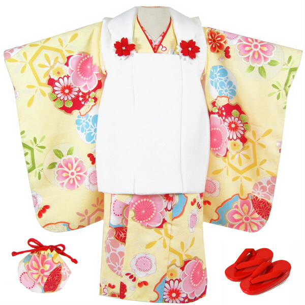 楽天市場】[送料込み]七五三女の子3歳着物8点セットcgm03 : きもの