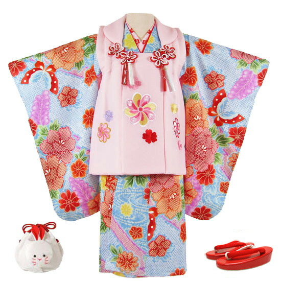 楽天市場】【送料無料】七五三 着物 3歳 被布・着物6点セット 友禅柄