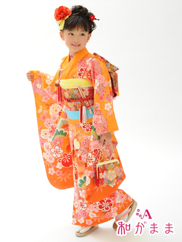 楽天市場 送料込み 七五三女の子7歳着物点セット合繊和がままi701 きものネットショップ京の舞姿