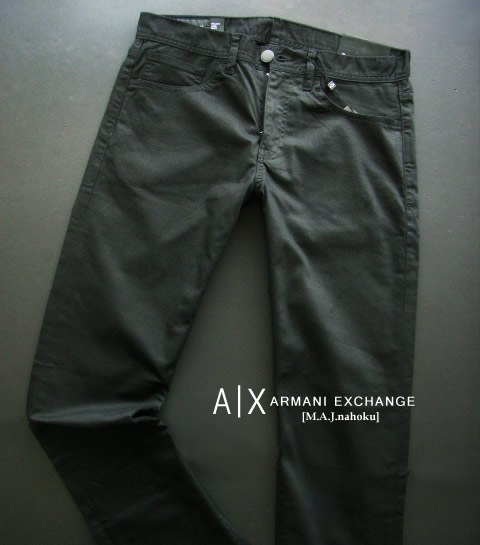 9258-61新品★アルマーニエクスチェンジ ARMANI EXCHANGE ★A|X ヴィンテージデニム3235 J16 STRAIGHT★黒★MENS　ジーンズ