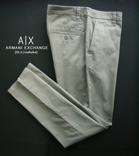 9294-5新品★アルマーニエクスチェンジ ARMANI EXCHANGE ★A|X コットンパンツ3246 P24★グレー系★MENS★