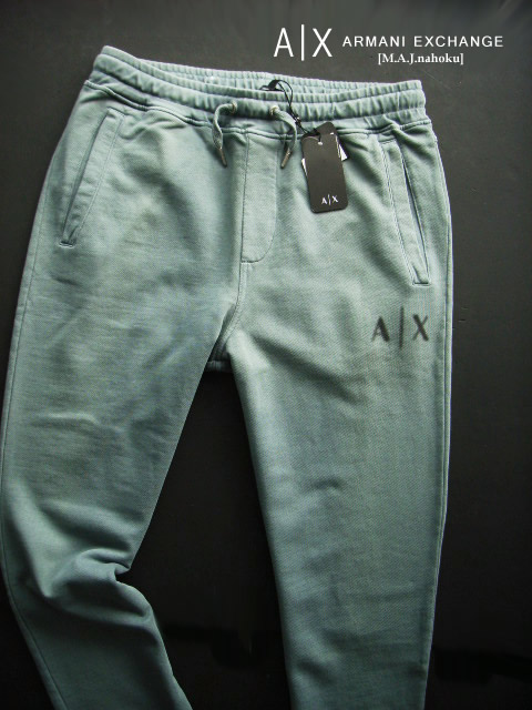 9614新品★アルマーニエクスチェンジ ARMANI EXCHANGE ★A|X ヴィンテージロゴトレパン3274★ブルーグリーン★Ｍ★MENS★ 12,851円