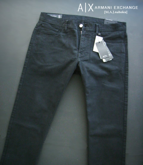 9622新品★アルマーニエクスチェンジ ARMANI EXCHANGE★A|X ヴィンテージデニム3278 SLIM★黒★34R★MENS デニム