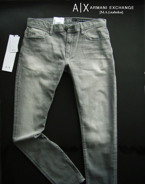 9722-3新品★アルマーニエクスチェンジ ARMANI EXCHANGE ★A|X ヴィンテージデニム3308 J33 SUPER SKINNY★ライトグレー★MENS　ジーンズ 13,394円