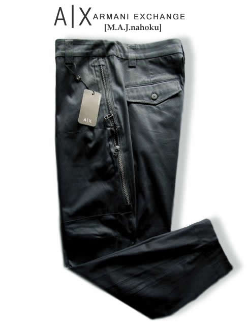 8354-5新品★アルマーニエクスチェンジ ARMANI EXCHANGE★A|X デザインクロップドパンツ3001★紺★MENS★｜M.A.J.nahoku