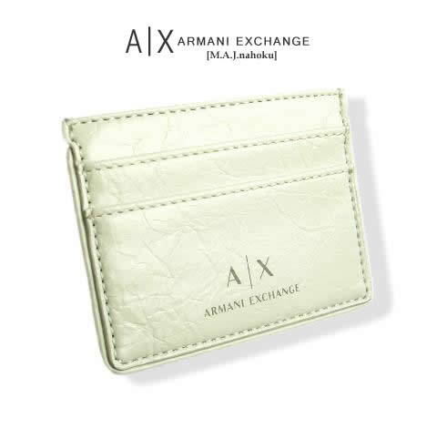 9435新品★アルマーニエクスチェンジ ARMANI EXCHANGEＡ｜Ｘ 歌留多入れもの3209★白★MENS