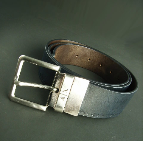 9007新品★アルマーニエクスチェンジ ARMANI EXCHANGE★Ａ｜Ｘ本革リバーシブルロゴベルト3113★ITALY製★濃紺色／ヴィンテージ茶★MENS★イタリー製