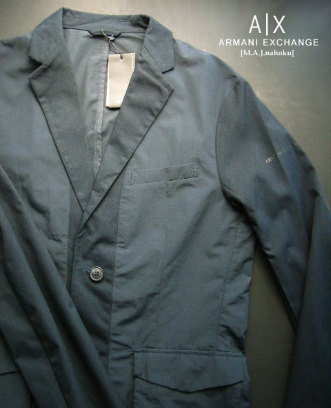 9477新品★アルマーニエクスチェンジ ARMANI EXCHANGE★絵図面上衣3009★紺★４０★MENS★