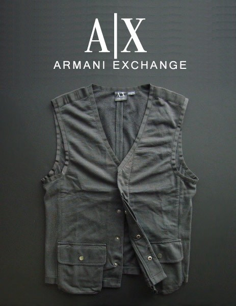 6209-10新品★アルマーニエクスチェンジ ARMANI EXCHANGE★ノースリカット地ジャケット★グレー★MENS★|M.A.J.nahoku